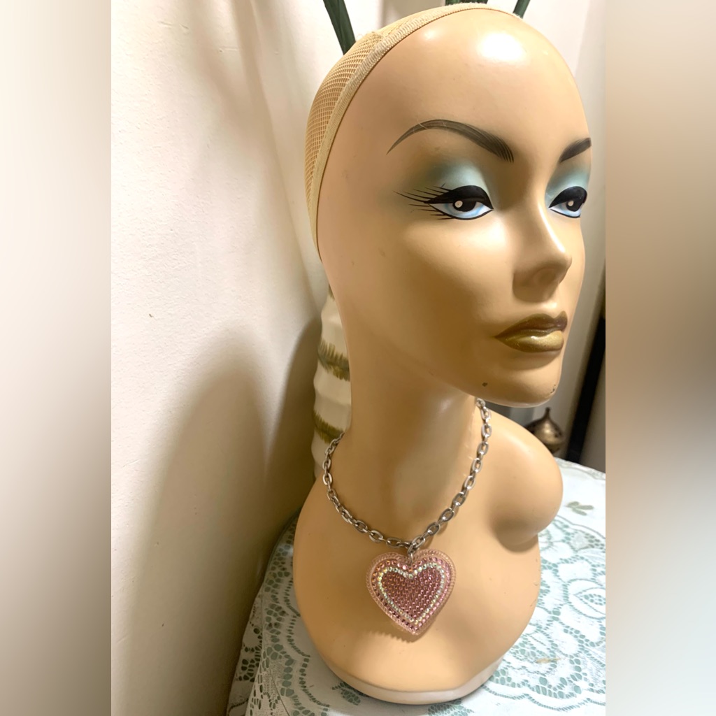 Big Pink Heart/Love Tarina Tarantino Necklace